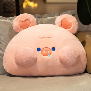 Trendy Cartoon Semi-Circular Bedside Pillow Childrens Tatami Cushion Soft Backrest Removable Cover round Shape Plush Material