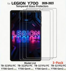 3-Pack Tempered Glass Screen Protector for Lenovo Legion Y700 8.8" Gen 5/4/3/2 (2026-2022) HD Clear Anti-Scratch Screen Films