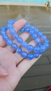 Collection Ceiling Grade Blue Chalcedony Bracelet