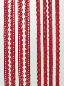 Sew Your Own DIY Clothing Embellishments Dark Red Water Soluble Embroidered Collar Sleeve Edge Access Control Lace Trim