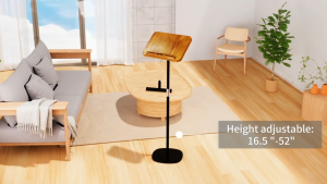 Floor Laptop Stand Reading Stand Adjustable Height Multifunctional Portable Standing Book Holder Tablet Notebook Stand Ergonomic Floor Side Table for Office Home Study Bedroom