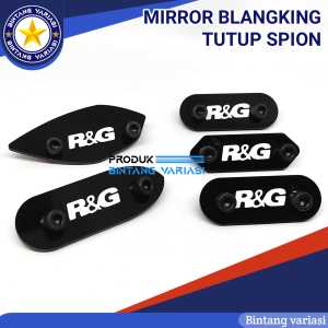 Mirror Blanking Tutup Spion R15 V3 Cbr 150r 250rr R25 Ninja 250 Fi Old New Zx25r Bahan Akrilik Hitam R&G