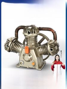 Small Jaguar Style Industrial Grade Air Compressor Pump Head Two Cylinder Three Cylinder Four Cylinder Head Universal Air Pump Assembly Accessories