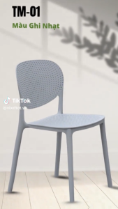 Ghế Nhựa Đúc Lỗ TM01 Chất Liệu Nhựa PP Nguyên Sinh Cao Cấp