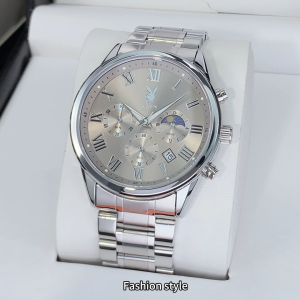 PLAYBOY ต้นฉบับ นาฬิกา ผู้ชาย โครโนกราฟ เรืองแสง ปฏิทิน ข้างขึ้นข้างแรม นาฬิกา กัน น้ำ พร้อมกล่องของขวัญ