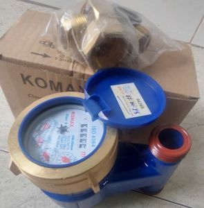 Đồng hồ nước lạnh Komax Hàn Quốc DN20 lắp đứng thân gang đã hiệu chuẩn chuyên lắp căn hộ chung cư cao cấp