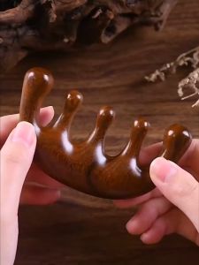 หวีนวดผม - หวีไม้จันทร์ หวีนวด หนังศรีษะ พร้อมส่งในไทย