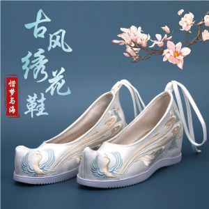 Giày Cao Gót Đế Bằng Thêu Hoa Phong Cách Trung Hoa Mới Cho Nữ Giày Đế Xuồng Cổ Điển Giày Đơn Thời Trang Mùa Hè