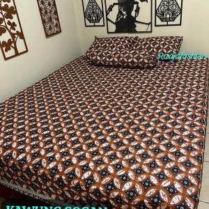 Sprei Motif Batik Bahan Katun Deprese t20 Adem Tidak Luntur