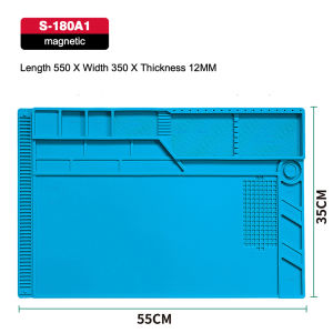 Silicone Soldering Pad Desk Platform Mat for Welding Station Iron Phone PC Repair Magnetic Heat Insulation No Lead S-160