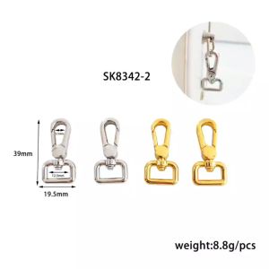 ตะขอหัวเข็มขัด โลหะผสมสังกะสี สำหรับแขวนกระเป๋าหนัง alloy dogclips (D-2-BSK8342-2)