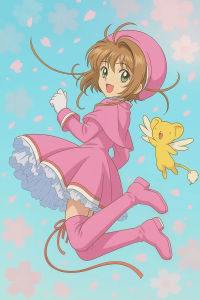 Bandai | Bộ Tranh Kim Cương DIY - Cardcaptor Sakura Classic Magical Girl Full Drill Đá Khảm Nghệ Thuật Trang Trí Tường Quà Tặng Gia Đình