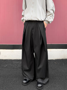 กางเกงลำลองชายทรงเอขากว้างหลวมๆ ทรงตรงสไตล์อเมริกัน กางเกงขายาวทรงตรง ทรงหลวมๆ ทรงแฟชั่นฤดูใบไม้ร่วง