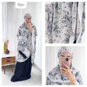 Mukena Tazbiya Maida Navy/Black/Green Series