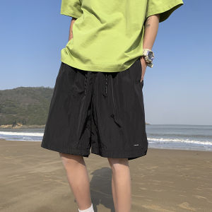 Quần Short Thể Thao Nam Mùa Hè Ice Silk Mỏng Thời Trang Rộng Rãi Ống Đứng Bãi Biển Khô Nhanh Đa Năng Quần Dài Năm Điểm