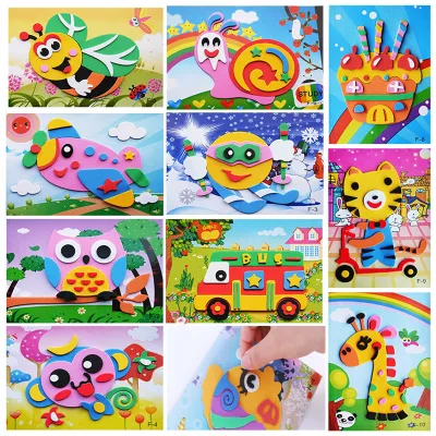 Trẻ Em DIY 3D EVA Foam Stickers 5/10 Cái Phim Hoạt Hình Động Vật Xếp Hình Nhiều Mẫu Phong Cách Trò Chơi Giáo Dục Nghệ Thuật Thủ Công Cho Việc Học Tập Sớm