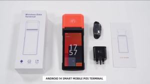 Soonpos 3GB 32G Android 14 Handheld POS terminal 5.5 Inch Smart Pos Machine With 58 Mm Bluetooth Thermal Receipt Printer NFC Mobile Cashier Compatible With Loyverse Grab Merchant Salesplay Food panda