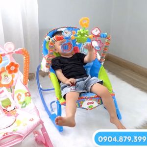 Ghế rung đa chế độ phát nhạc có đồ chơi cho bé TiiBaby
