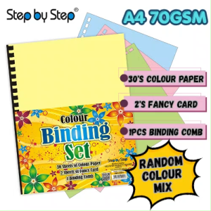 STEP BY STEP A4 Colour Binding Set / Buku Folio A4 / Buku Scrap A4 (SBS0091)