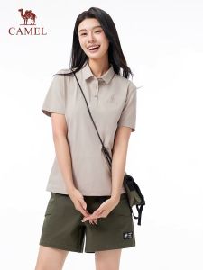 Camel Outdoor Womens UPF 50+ Breathable and Moisture Absorbing Polo T-shirt