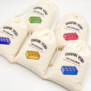 10pcs thank you For Building Memories with me Bags boy girl Birthday Party decoration gift Childrens birthday bag