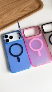 i17 17air 17pro 17promax สำหรับ  iPhone เคสชาร์จได้ งานโฮโลแกรม กล้องตั้งได้ กันกระเทก  i11 promax 12 promax 13 promax 14 promax 15 promax 16 promax