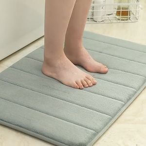 [THICKER] Bath Mat Kitchen Carpet 40*60cm Floor Mat Water Absorption Rug Shaggy Memory Foam Bathroom Mat Kitchen Floor Mat Alas Kaki Karpet Carpet