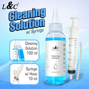 【PH Ready Stock】L&C Cleaning Solution For Inkjet Printer & Syringe With Hose Bundle Package 100ML