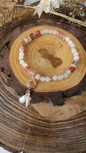 Ready Stock SG - Self-Love Strawberry Rose Quartz Crystal Bracelet Handmade Natural Healing Crystal Bracelets