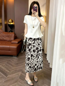 Floral New Summer Thin Midi A-Line Skirt
