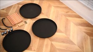 Merkon Kitchen utility Large Trolley 3 Tier Nordic Wide Round shaped Cart wine cart Trolley organizer Parlor trolley1012