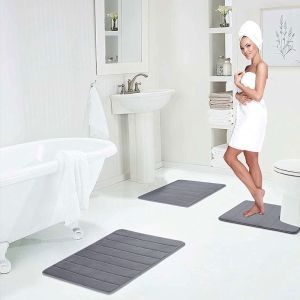 Memory Foam Absorbent Soft Mat Bath Bathroom Bedroom Floor Shower Rug Door Mat