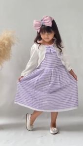 Two Mix Dress Anak Perempuan Lengan Panjang Usia 1-12 Tahun 4135