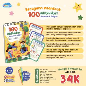 Buku Aktivitas Anak | 100 Aktivitas - Bermain dan Belajar | Arasy Books