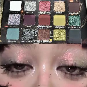 Bảng Phấn Mắt 15 Màu Ngầm Ngầm Ánh Ngọc Trai Lấp Lánh Mờ Ánh Kim Trang Điểm Halloween Lâu Trôi Chống Nước