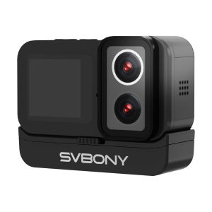 Svbony SVGo Dual Lens Action Camera IPX8 Waterproof 4K30fps HD Lens & Nighttime Lens Shooting for Cycling Grip Charging Diving