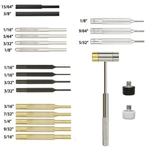 1 SET Boxed Punching Tools Made Of Solid Material Including Steel Punches And Hammers With Block Roll Pin Punch Assemblies