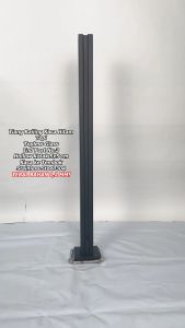 Tiang Railing Kaca Tepi Hollow Hitam Stainless Steel 304 (Topless Glass)(Ending no.3)