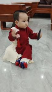 Bộ áo dài cách tân Tết sum vầy cho bé trai 9-30kg