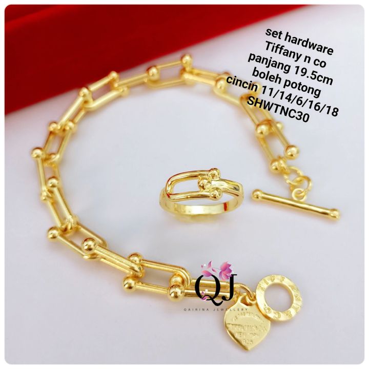 tiffany gelang emas