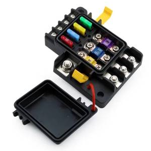 Water Resistant 32VDC Power Distribution Module 7 Circuit 3 MIDI & 4 AUTO BLADE FUSE BOX Plastic 10Ka