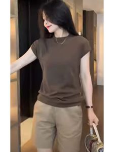 DVDK | Slimming Breathable Summer T Shirt Women Short Sleeve Round Neck Flared Cuff