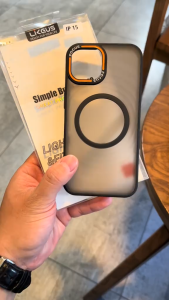 Ốp lưng LlKGUS nhám viền cam FOCUS từ tính hỗ trợ sạc không dây cho 16 pro max 15 14 13 11 Pro 14 Plus 12 Promax phụ kiện MVSTORE