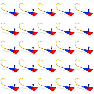 25pcs Fishing Jig Head Hook Set 0.8/2g Crappie Panfish Bass Lures Bait Jig Heads Fishing Hooks Equipment Accessories For Fishing