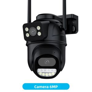 Camera IP WiFi Ngoài Trời 12MP 6K HD Với Zoom 8X Ba Ống Kính Màn Hình Kép Xoay PTZ Tự Động Theo Dõi An Ninh CCTV Giám Sát Trong Nhà/ngoài Trời