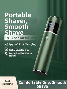 Portable Electric Shaver 2025 New Model Single Head Mini Beard Trimmer for Men Stainless Steel Blade Long Runtime Corded Charging