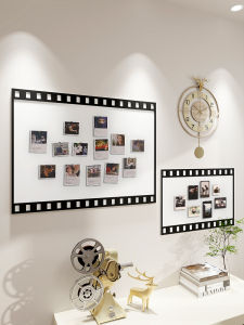 Photo Display Wall Decal Soft Cork Board Self Adhesive Felt Board Picture Hanging Wall No Drilling Creative High-End Living Room Atmosphere Message Board Sofa Background Board