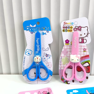 (READY STOCK) Safety Scissors Doraemon Stainless Steel Stationery Kid Present剪刀安全圆角儿童卡通文具Gunting keselamatan pelindungan