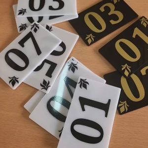 Nomor Kamar Hotel | Villa | Kost | Penginapan | Kos | Room Sign Bahan Akrilik Perekat