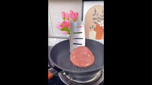 OHHDEER Penyodok Ikan Keluli Tahan Karat Kayu | Stainless Steel Fish Turner Spatula Wooden Handle